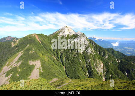 Giappone Alpi Mt. Kaikomagatake in estate, Yamanashi, Giappone Foto Stock