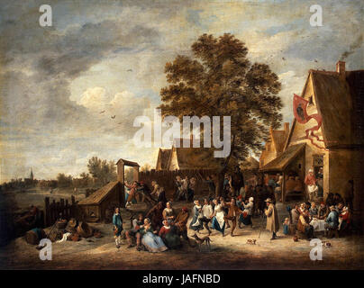 David Teniers il Giovane - Festa campestre Foto Stock