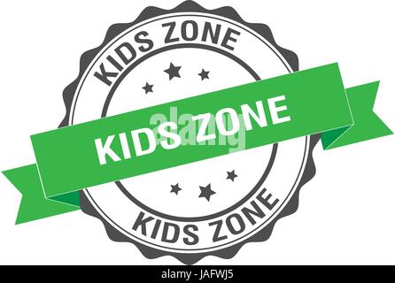 Kids Zone illustrazione del timbro Illustrazione Vettoriale