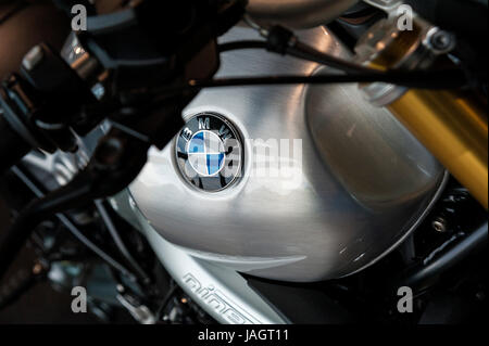 BMW Moto dettaglio Foto Stock