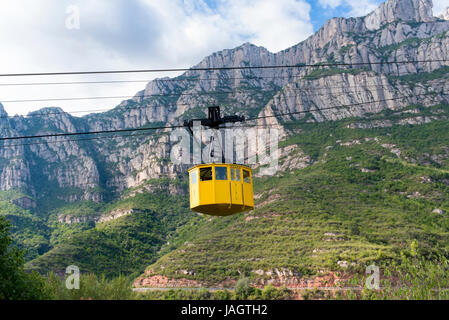 Funivia salita al Monastero di Montserrat Foto Stock