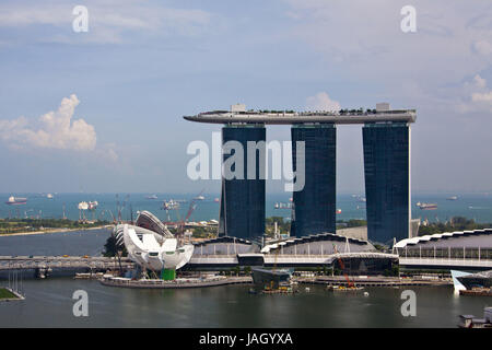 Singapore,l'hotel "Marina Bay Sands',Marina Bay, Foto Stock