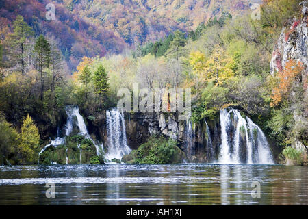 Croazia,PARCO NAZIONALE LAGHI Plitvicer,l'autunno Foto Stock