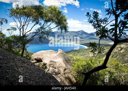 L'AUSTRALIA,Tasmania,Cole Bay,Penisola di Freycinet,'Wineglass Bay', Foto Stock