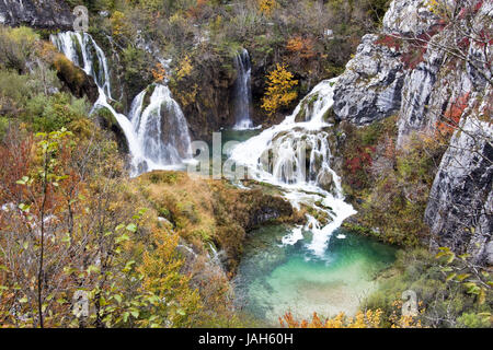 Croazia,PARCO NAZIONALE LAGHI Plitvicer,l'autunno Foto Stock