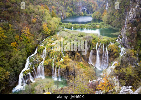 Croazia,PARCO NAZIONALE LAGHI Plitvicer,l'autunno Foto Stock