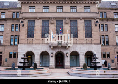 Dundee City Chambers, dove il consiglio comunale. Situato sulla sponda nord del Firth of Tay Dundee è la quarta più grande città della Scozia. Foto Stock