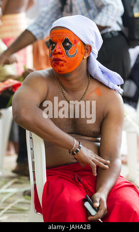 Artista di Theyyam Foto Stock