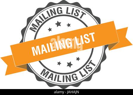 Mailing list illustrazione del timbro Illustrazione Vettoriale