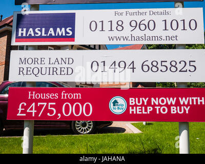 Alloggiamento nuovo sviluppo, Purley-on-Thames, Reading, Berkshire, Inghilterra Foto Stock