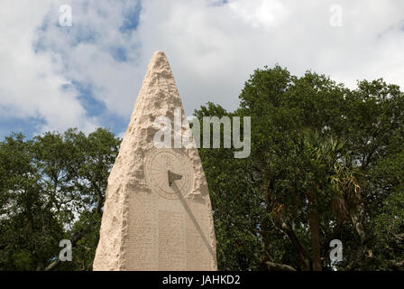 Meridiana a batteria a Charleston, Carolina del Sud, Stati Uniti d'America. Foto Stock