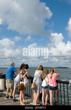 Molo di Waterfront Park Charleston, South Carolina, USA. Foto Stock