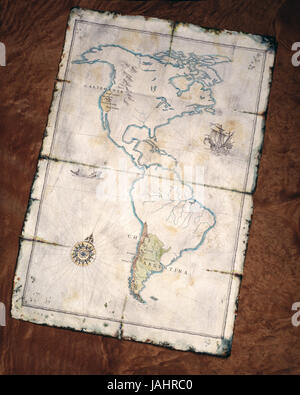 Mappa di America con le regioni del vino Foto Stock