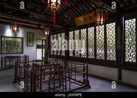 La casa di pura fragranza, Padiglione Canglang, grande onda Pavilion, agitandosi Padiglione d'onda o Onda Blu Pavilion, Suzhou, provincia dello Jiangsu, Cina Foto Stock