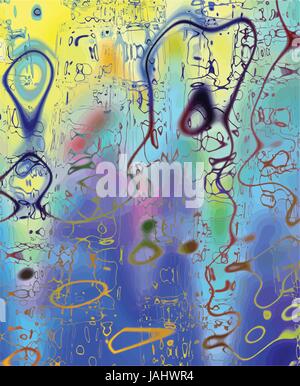 Grunge sfondo o texture astratta decorativi in stile vintage collage come sfondo o un moderno distressed grungy retrò grafica creativa elemento d'arte Illustrazione Vettoriale