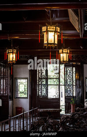 La casa di pura fragranza, Padiglione Canglang, grande onda Pavilion, agitandosi Padiglione d'onda o Onda Blu Pavilion, Suzhou, provincia dello Jiangsu, Cina Foto Stock