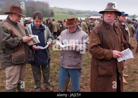 Quantock Staghounds punto-punto gare al Cothelstone, Somerset, Regno Unito Foto Stock