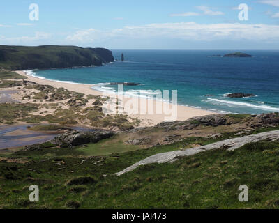 Sandwood Bay nei pressi di Cape Wrath, Scozia Foto Stock