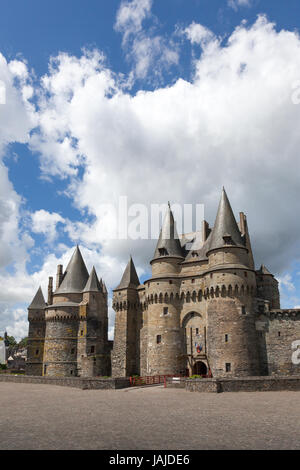 La città medievale di Vitré in Bretagna, Francia Foto Stock