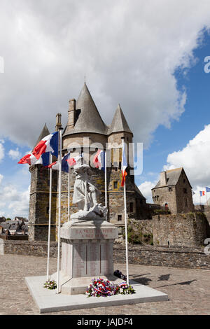 La città medievale di Vitré in Bretagna, Francia Foto Stock