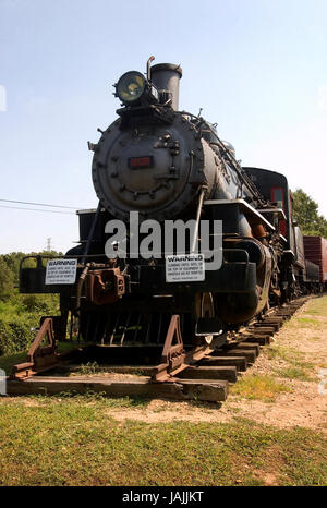 Il motore di vapore che accoglie i visitatori alla Essex treno a vapore e Riverboat Museum. Foto Stock