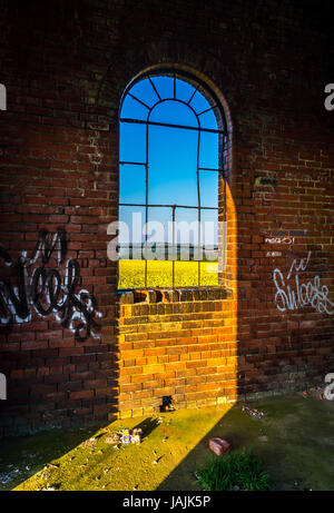 Torre di avvistamento Folley a Farnely Tyas, Huddersfield, West Yorkshire, Inghilterra, Regno Unito. Foto Stock