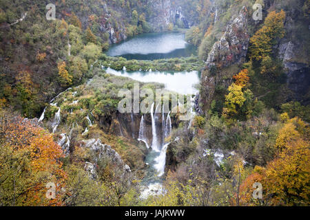 Croazia,PARCO NAZIONALE LAGHI Plitvicer,l'autunno Foto Stock