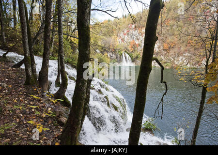 Croazia,PARCO NAZIONALE LAGHI Plitvicer,l'autunno Foto Stock