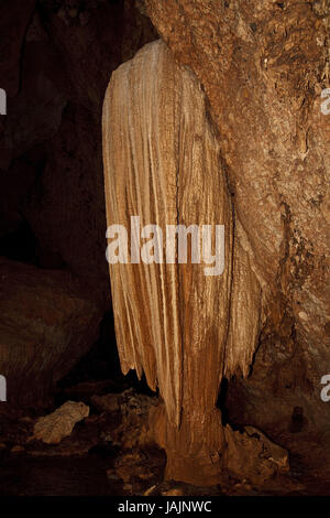 Belize,Actun Tunichil Muknal,pit,Maya,Xibalba,pietra antigoccia,stalagmite,a stalattiti,alcuna proprietà di rilascio, Foto Stock