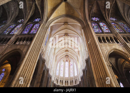 Francia,il tuo Eure-et-Loire,Chartres,cattedrale di Notre-Dame de Chartres,interior shot, Foto Stock