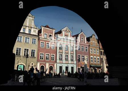 Polonia,pone,Poznan,Stary Rynek,square,Città Vecchia,vita quotidiana,Rynek,piazza del municipio, Foto Stock