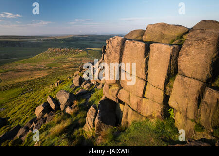 Carl Wark da Higger Tor Foto Stock