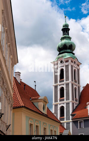 San Jost Chiesa a Cesky Krumlov, Repubblica Ceca. Foto Stock
