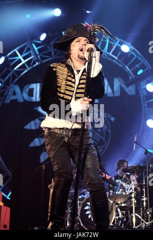 Adam Ant aka Stuart Goddard effettuando al Isle Of Wight Festival il 11 giugno 2016, Newport IOW Foto Stock