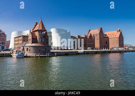 Blick auf den Hafen von Stralsund. Foto Stock