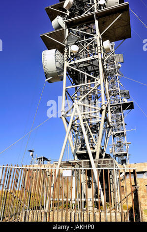 Le antenne sulla vetta del Monte Aigoual Foto Stock