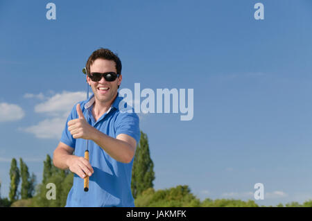 Juge Männer spielen Golf Foto Stock