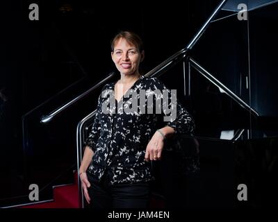 Valérie Hénaff, CEO del francese pubblicità e pubbliche relazioni azienda Publicis Conseil. Parigi, marzo 28, 2017 foto Damien Grenon Foto Stock