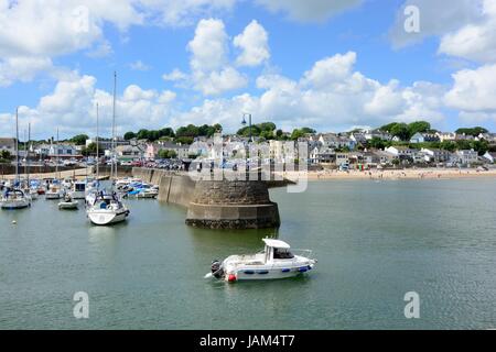 Saundersfoot porto e città villaggio Pembrokeshire Wales Cymru REGNO UNITO GB Foto Stock