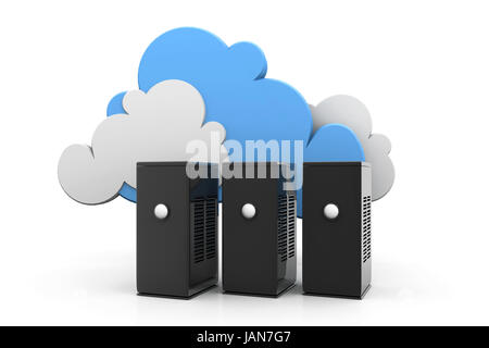 Il cloud computing server Foto Stock