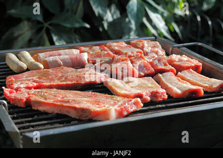 Verschiedene Sorten Fleisch vom Grill Foto Stock