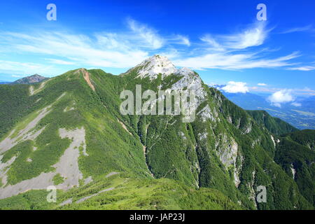 Giappone Alpi Mt. Kaikomagatake in estate, Yamanashi, Giappone Foto Stock