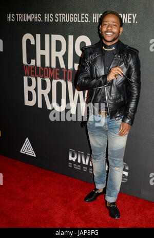 Los Angeles, Stati Uniti d'America. 6 Giugno, 2017. Eric Bellinger alla premiere di rivettatura Entertainment " Chris Brown: Benvenuti nella mia vita" documentario in L.A. Credito: MediaPunch Inc/Alamy Live News Foto Stock