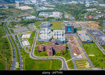 Thyssenkrupp quartier generale, Essen, la zona della Ruhr, Nord Reno-Westfalia, Germania Foto Stock