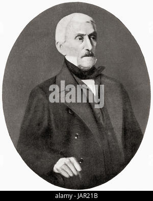 José Francisco de San Martín y Matorras, 1778 - 1850, aka José de San Martín. Generale argentino e protettore del Perù. Da Hutchinson nella storia delle nazioni, pubblicato 1915. Foto Stock