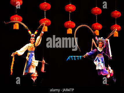 Guangzhou Chinese Spettacolo di Marionette Foto Stock