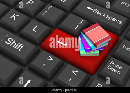 Chiave di libri Foto Stock