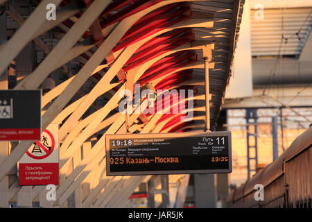 Europa, Russland, Republik Tatarstan, Kasan, Bahnhof | Stazione Ferroviaria, Kazan, Repubblica di Tatarstan, Russia Foto Stock