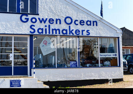 Oceano Gowen Sailmakers - West Mersea, Essex, Inghilterra, Regno Unito Foto Stock