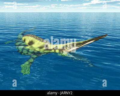 Rettile marino hupehsuchus Foto Stock